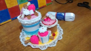 Arranjo de Cabeça Lolita: Cupcakes (3)